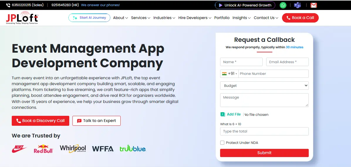 JPLoft-Event Management App Development